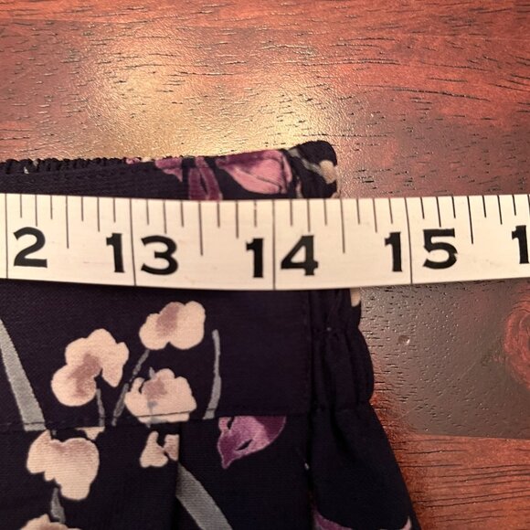 Dress Barn Y2K Floral Maxi Skirt 14/16 Navy Dark Fairy Cottage Office‎ Career - Picture 6 of 8